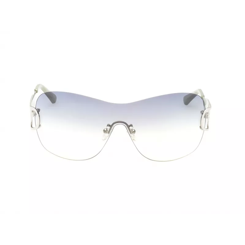GUESS Sieviešu taisnstūra saulesbrilles GO00038-0010P Melns rāmis Pelēkas lēcas UV400 Polarizētas