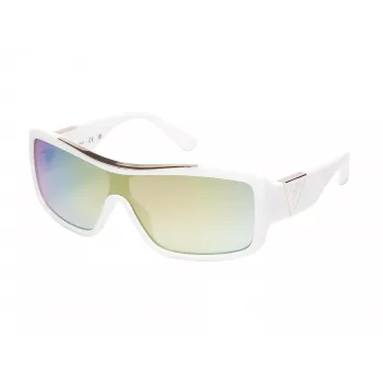 GUESS Sieviešu saulesbrilles GO00035-0021U Spīdīgs melns rāmis Dūmu pelēkas lēcas Kvadrātveida pilna apmale UV400
