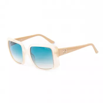 GUESS Sieviešu saulesbrilles GU00097-5325P - Spīdīgs melns rāmis, dūmu gradienta polarizētas lēcas, 53 mm