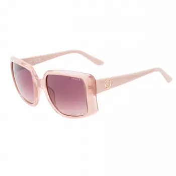 GUESS Sieviešu saulesbrilles GU00097-5357F Kvadrātveida Spīdīgi Melnas Gradienta Dūmu 53mm