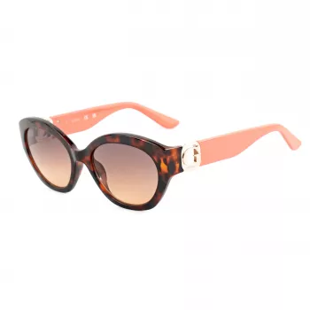 GUESS Sieviešu saulesbrilles GU00104-5652F Havana Acetāta Kvadrātveida Rāmis Brūni Gradienta Lēcas 56/19/140 mm
