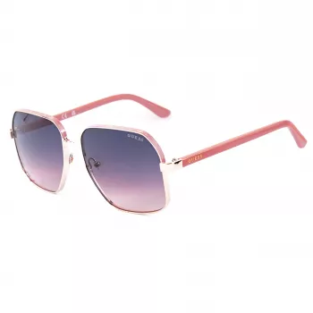 GUESS sieviešu saulesbrilles GU00107-5874B - havana/zelta acetāta rāmis, brūnas gradienta lēcas
