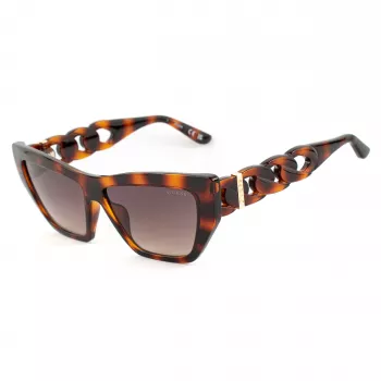 GUESS Women's Sunglasses GU00111-5652F - Cat Eye Dark Havana Acetate Frame with Brown Gradient Lenses 56/14/130 mm