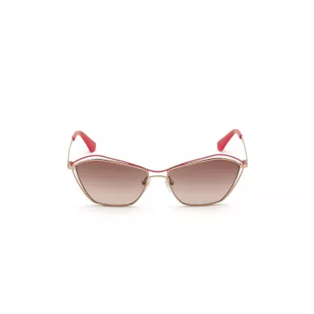 GUESS Sieviešu saulesbrilles GU7639-28F Zelts Butterfly/Cat-Eye rāmis Brūnas gradienta lēcas UV400
