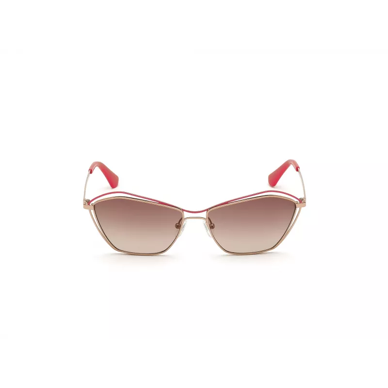 GUESS Sieviešu saulesbrilles GU7639-28F Zelts Butterfly/Cat-Eye rāmis Brūnas gradienta lēcas UV400