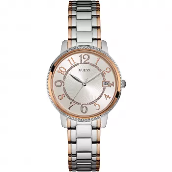 GUESS Women's W0929L3 Rose Gold-tone Stainless Steel Watch 39mm
