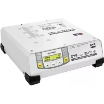 GYS FLASH 100.12 HF 100 A 12 V augstfrekvences automātiskais akumulatora lādētājs un barošanas bloks ar LCD displeju 029415