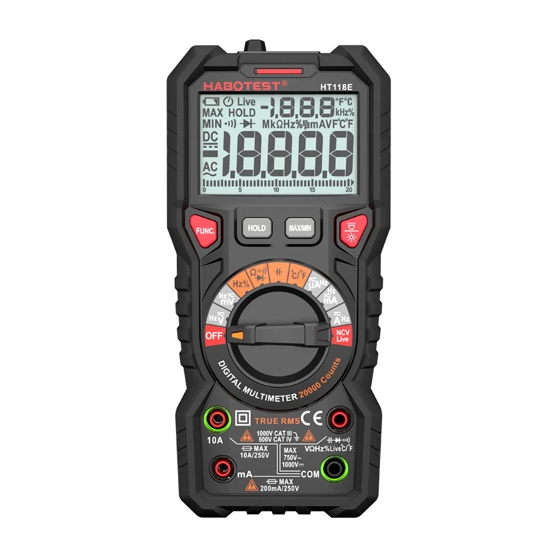 Habotest HT118E Universāls digitālais multimetrs True RMS NCV