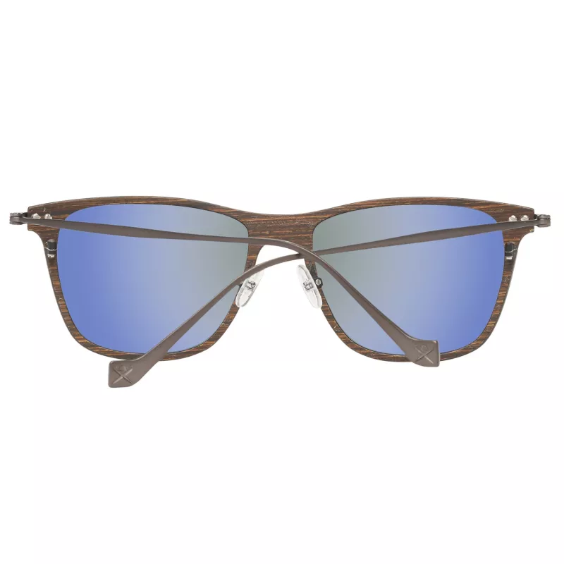 Hackett London HSB86311255 Vīriešu saulesbrilles - Spīdīgs melns rāmis, pelēkas lēcas, 55 mm