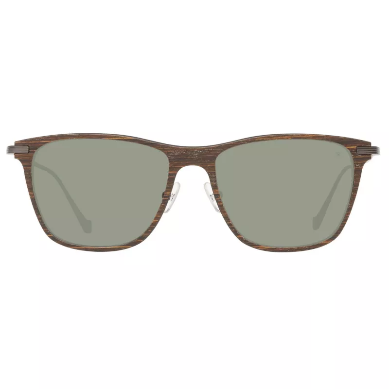 Hackett London HSB86311255 Vīriešu saulesbrilles - Spīdīgs melns rāmis, pelēkas lēcas, 55 mm