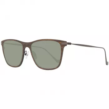 Hackett London HSB86311255 Vīriešu saulesbrilles - Spīdīgs melns rāmis, pelēkas lēcas, 55 mm