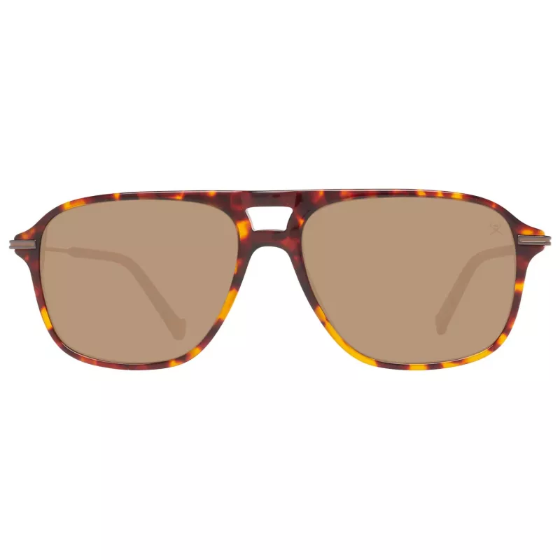 HACKETT MAN SAULES BRILLES HSB86512756 - Havanas acetāta taisnstūra rāmis ar brūniem gradienta stikliem - 56/16/140 mm