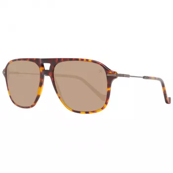 HACKETT MAN SAULES BRILLES HSB86512756 - Havanas acetāta taisnstūra rāmis ar brūniem gradienta stikliem - 56/16/140 mm