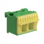 Hager KN10E QuickConnect PE spailu bloks, 10 piespiedējpunkti, zaļš/dzeltens