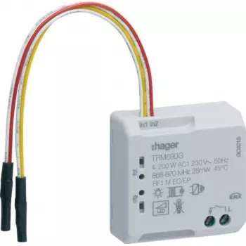 Hager TRM690G NTC temperatūras sensors, 10 kOhm, 4 m kabelis, IP65, balts