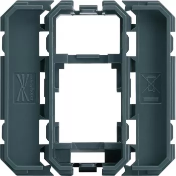 Hager WXF202 Keystone adaptera rāmis 1xRJ45 modulim, polāri balts