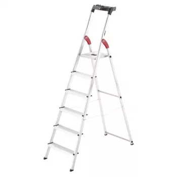HAILO L60 StandardLine alumīnija saliekamās kāpnes, 6 pakāpieni, 150 kg, EN 131
