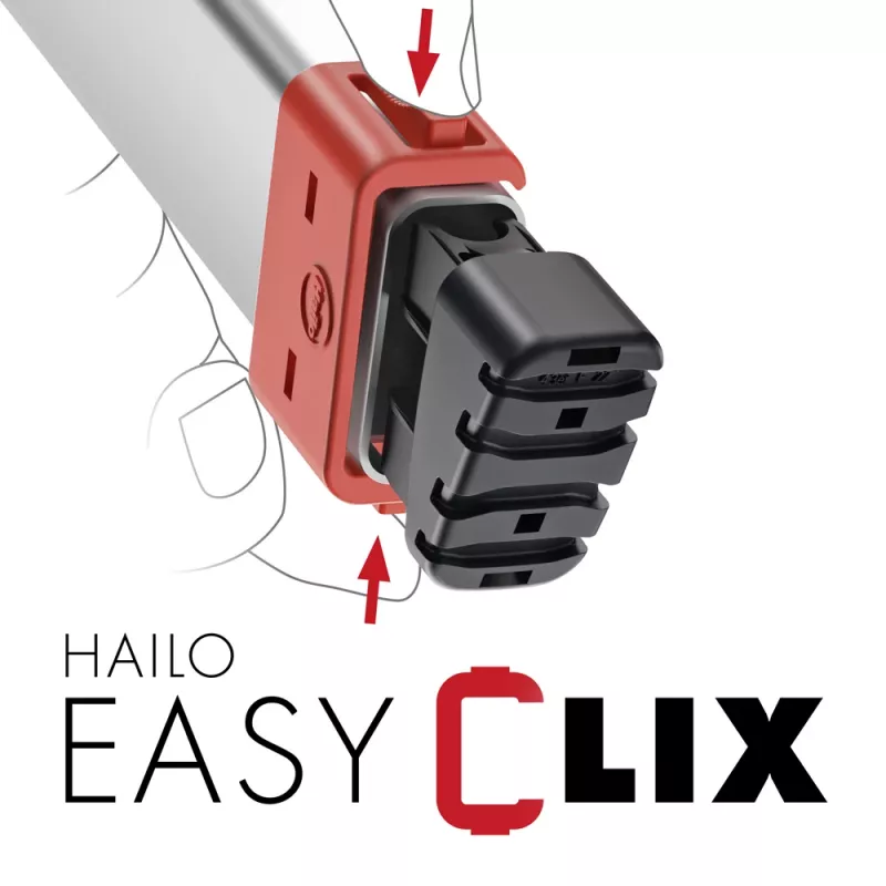 HAILO L80 ComfortLine alumīnija kāpnes, 8 pakāpieni