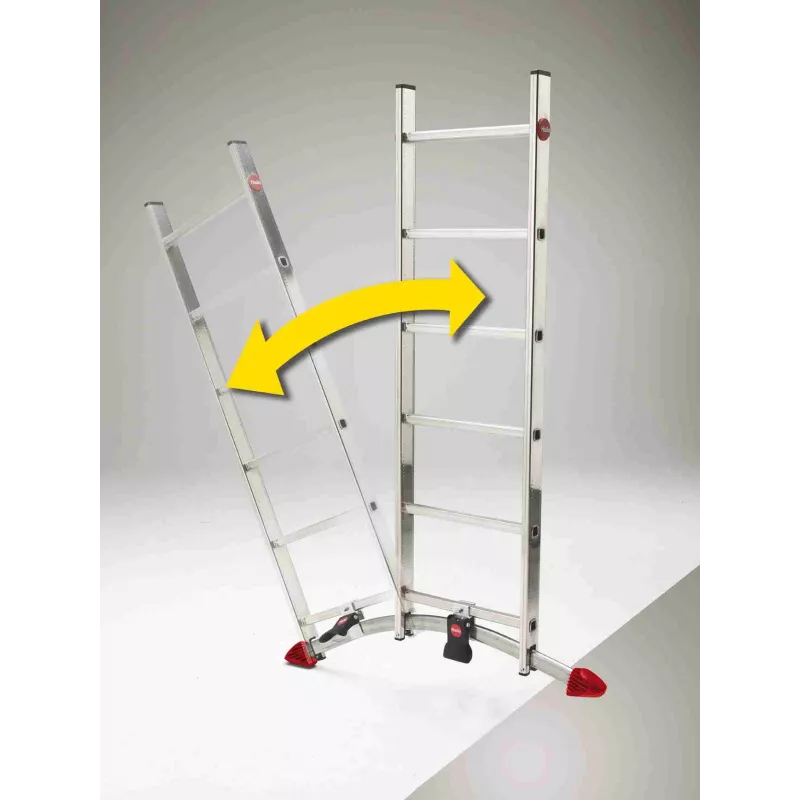 HAILO ProfiLOT kombinētās kāpnes S100, alumīnija, 3x12 pakāpieni, 150 kg, EN 131 Professional
