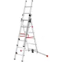 Hailo S100 ProfiLOT kombinētās kāpnes, alumīnijs, 2x6+1x5 pakāpieni, 3 daļas, maks. slodze 150 kg