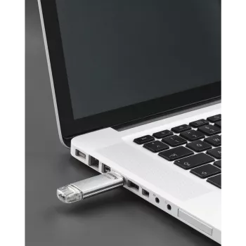 Hama C-Laeta 128GB USB 3.1 Gen 1 Dual USB-A/USB-C zibatmiņas disks - Sudraba 00213109