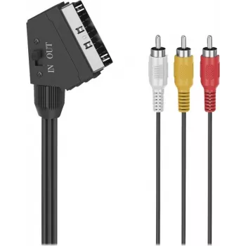 Hama Classic Line SCART uz 3 RCA audio/video kabelis, 1,5 m, melns 00305015