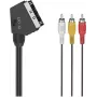 Hama Classic Line SCART uz 3 RCA audio/video kabelis, 1,5 m, melns 00305015