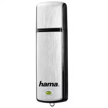 Hama FlashPen Fancy 16GB USB 2.0 zibatmiņa, ievelkama, melna/sudraba 00181081