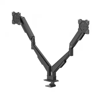 HAMA Monitor Mount 2 monitoriem, gāzes atspere, pilna kustība, 17-35 inch, melns (00220907)