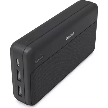 Hama Power Pack Pocket 20 20000 mAh 2x USB-A Antracīts