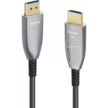 Hama Ultra High Speed HDMI aktīvais optiskais kabelis, 8K, 10 m, alumīnijs, sertificēts 00202035