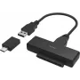 Hama USB 3.0 uz SATA adapteris 2,5 collu un 3,5 collu SSD un HDD diskdziņiem (00200761)