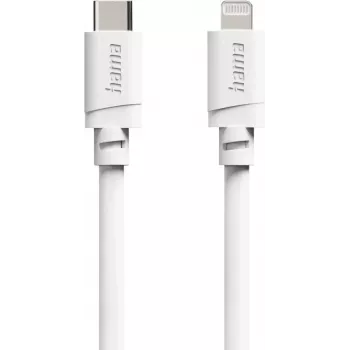 Hama USB-C uz Lightning kabelis, MFi sertificēts, 1 m, balts 00201815