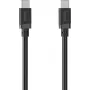 Hama USB-C uz USB-C uzlādes kabelis, 60W Power Delivery, 1m, melns 00201806