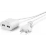 Hama USB barošanas bloks ar 1,9 m kabeli, 2,4 A, 2x USB-A, balts (00223203)