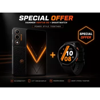 Hammer Ventus 5G 6,77 inch AMOLED 5G viedtālrunis 8GB RAM 256GB melns