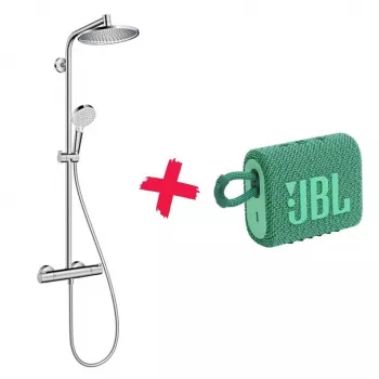 Hansgrohe Crometta S Dušas sistēma 2 galvas Sienas montāža Hroms