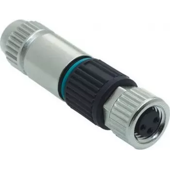 HARTING M8 sieviešu 3 kontaktu Harax Quick-Lock savienotājs, taisns, IP67, 60V/4A, IDC terminācija 21021512305