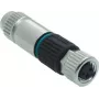 HARTING M8 sieviešu 3 kontaktu Harax Quick-Lock savienotājs, taisns, IP67, 60V/4A, IDC terminācija 21021512305