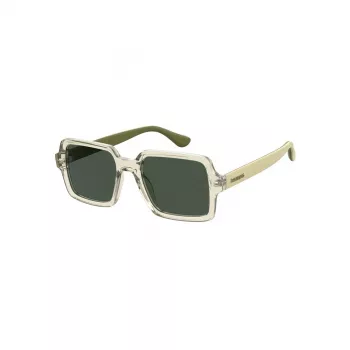 HAVAIANAS Unisex Manaus Saulesbrilles MANAUS-40G - Zaļas lēcas, Melns rāmis, 52/19/145 mm