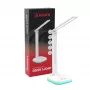 Hawk HWDL001WH LED galda lampa balta, 7 W skārienjutīgs dimmeris, 3 krāsu temperatūras, USB uzlādes ports