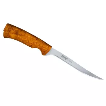 Helle Steinbit Filešanas Nazis 135mm Sandvik 12C27 Nerūsējošais Tērauds Bērza Koka Rokturis Ādas Maciņš