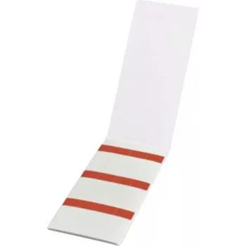 HellermannTyton HELASIGN Pašlaminējošas kabeļu marķēšanas etiķetes, sarkanas/caurspīdīgas, 19 x 38 mm, 60 etiķetes (10 loksnes pa 6), PVC 598-31402