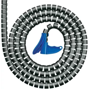 HellermannTyton HWPP30 spirālveida kabeļu pārvaldības aptinums, melns polipropilēns, maks. saišķis 30 mm, bez halogēniem, UL94 HB, -60 līdz 110 °C 161-64501