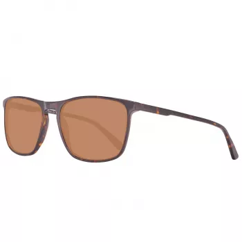 Helly Hansen HH5004-C01-57 Vīriešu taisnstūra saulesbrilles, melns rāmis, pelēkas lēcas, 57/18/140 mm