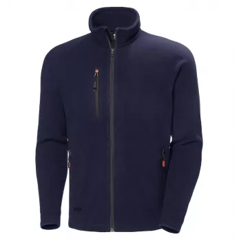 Helly Hansen Oxford Navy vīriešu flīsa jaka - 100% poliesters, 300 g/m², pilna rāvējslēdzēja, L izmērs