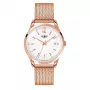 HENRY LONDON Unisex Pulkstenis HL39-M-0026 39mm Nerūsējošais Tērauds Sudraba Ciparnīca Milānas Siets Rokassprādze