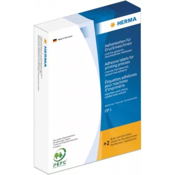 HERMA DP1 apaļas dzeltenas matēta papīra etiķetes 19 mm diametrā, 10000 etiķetes rullī, pastāvīga līme, automātiskām etiķetēšanas sistēmām 2741