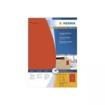 HERMA Special 4402 pastāvīgas matētas sarkanas A4 papīra etiķetes - 100 loksnes (100 etiķetes)