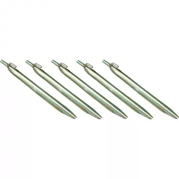High Peak Steel Tent Peg with Hook, 6 Pieces (24 cm)